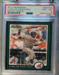 Carlos Santana #BDP69 Baseball Cards 2010 Bowman Draft Picks Prices
