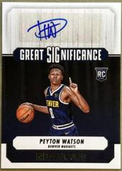 Peyton Watson #GS-PWT Basketball Cards 2022 Panini Hoops Great SIGnificance Autographs Prices
