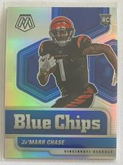 Ja'Marr Chase [Silver] #7 Football Cards 2021 Panini Mosaic Blue Chips Prices