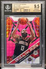 James Harden [Pink Fluorescent] Basketball Cards 2019 Panini Mosaic Will to Win Prices