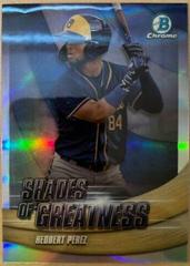 Hedbert Perez #SG-29 Baseball Cards 2022 Bowman Chrome Shades of Greatness Prices