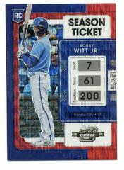 Bobby Witt Jr. [Ruby Wave] Baseball Cards 2022 Panini Chronicles Contenders Optic Prices