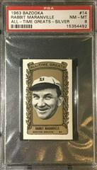 Rabbit Maranville [Silver] #14 Baseball Cards 1963 Bazooka All Time Greats Prices