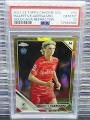 Maurits Kjaergaard [Gold Lava Refractor] Soccer Cards 2021 Topps Chrome UEFA Champions League Prices
