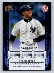 Derek Jeter #DJ38 Baseball Cards 2008 Upper Deck Spectrum Jeter Retrospectrum Prices