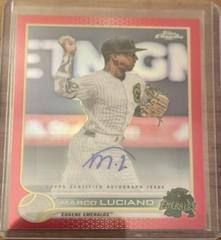 Marco Luciano [Autograph Red Refractor] #PDC-169 Baseball Cards 2022 Topps Pro Debut Chrome Prices