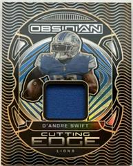 D'Andre Swift [Orange] #CE-DSW Football Cards 2022 Panini Obsidian Cutting Edge Prices
