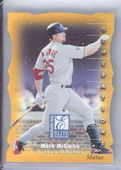Mark McGwire [Status] #130 Baseball Cards 1998 Donruss Elite Prices