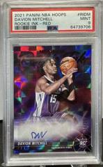 Davion Mitchell [Red] Basketball Cards 2021 Panini Hoops Rookie Ink Autographs Prices