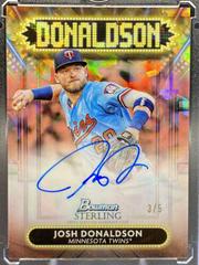 Josh Donaldson [Rose Gold] Baseball Cards 2022 Bowman Sterling Signage Autographs Prices