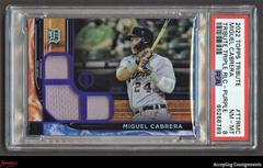 Miguel Cabrera [Purple] #TTR-MC Baseball Cards 2022 Topps Tribute Triple Relics Prices