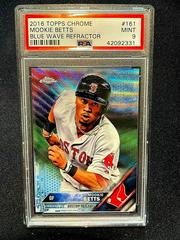 Mookie Betts [Blue Wave Refractor] Baseball Cards 2016 Topps Chrome Prices