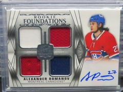 Alexander Romanov [Autograph] #F-AR Hockey Cards 2020 Upper Deck The Cup Foundations Quad Jersey Prices