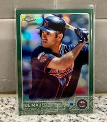 Joe Mauer [Green Refractor] #4 Baseball Cards 2015 Topps Chrome Prices