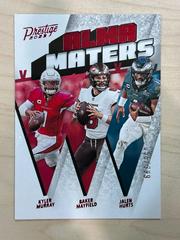 Baker Mayfield, Jalen Hurts, Kyler Murray [Red] #AM-21 Football Cards 2023 Panini Prestige Alma Maters Prices