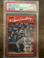 Ryne Sandberg [All Star Game Performance] #692 Baseball Cards 1990 Donruss Prices