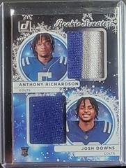 Anthony Richardson, Josh Downs #HSD-4 Football Cards 2023 Panini Donruss Rookie Holiday Sweater Dual Prices