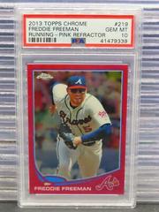 Freddie Freeman [Running Pink Refractor] #219 Baseball Cards 2013 Topps Chrome Prices