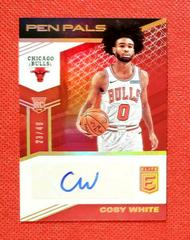Coby White [Red] Basketball Cards 2019 Panini Donruss Elite Pen Pals Prices