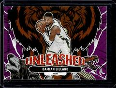Damian Lillard [Purple] #9 Basketball Cards 2023 Panini Donruss Unleashed Prices