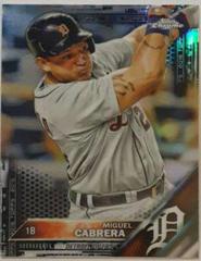 Miguel Cabrera [Black Refractor] #109 Baseball Cards 2016 Topps Chrome Prices