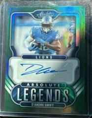D'Andre Swift [Green] Football Cards 2022 Panini Absolute Legends Signatures Prices