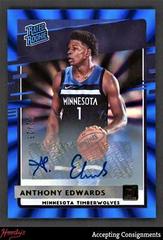 Anthony Edwards [Auto Blue Laser] #201 Basketball Cards 2020 Donruss Prices