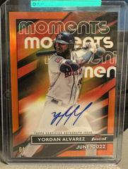 Yordan Alvarez [Orange] #FMA-YA Baseball Cards 2023 Topps Finest Moments Autographs Prices