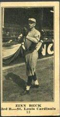 Zinn Beck Baseball Cards 1916 M101 4 Sporting News Prices