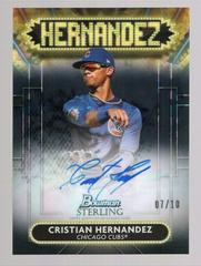 Cristian Hernandez [Black Atomic] Baseball Cards 2022 Bowman Sterling Signage Autographs Prices