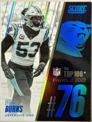 Brian Burns #76 Football Cards 2023 Panini Score Top 100 Prices