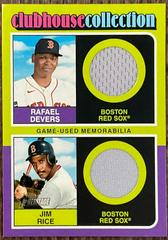 Jim Rice / Rafael Devers #CCDR-DR Baseball Cards 2024 Topps Heritage Clubhouse Collection Dual Relic Prices