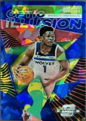 Anthony Edwards [Blue Cracked Ice] #24 Basketball Cards 2022 Panini Contenders Optic Illusion Prices