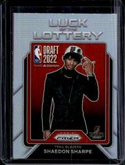 Shaedon Sharpe #10 Basketball Cards 2022 Panini Prizm Luck of the Lottery Prices