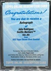 Julio Rodriguez #CBA-JRO Baseball Cards 2022 Topps Chrome Black Autographs Prices