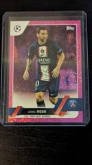 Lionel Messi [Pink Sparkle] Soccer Cards 2022 Topps UEFA Club Competitions Prices