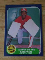 Terror on Basepaths [Vince Coleman] Baseball Cards 1986 Fleer Prices