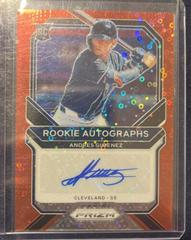 Andres Gimenez [Red Prizm] #RA-AG Baseball Cards 2021 Panini Prizm Rookie Autographs Prices