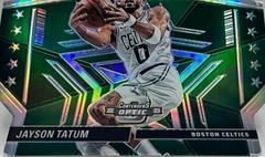 Jayson Tatum [Green Pulsar] #4 Basketball Cards 2022 Panini Contenders Optic Superstar Prices
