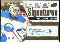 Malcolm Subban [Gold] #LS-MS Hockey Cards 2021 Upper Deck Ovation Lauded Signatures Prices