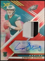 Carson Strong [Red] #RSA-CS Football Cards 2022 Panini XR Rookie Swatch Autographs Prices