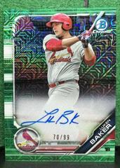 Luken Baker [Green] Baseball Cards 2019 Bowman Mega Box Chrome Autographs Prices
