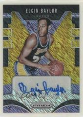 Elgin Baylor [Gold Shimmer] #EBY Basketball Cards 2019 Panini Prizm Signatures Prices