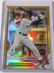 Alek Thomas [Gold] Baseball Cards 2021 Bowman Draft Prices