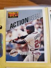Deion Sanders #9 Baseball Cards 1993 Panini Donruss Triple Play Action Baseball Prices