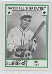 Mel Ott [Tan Back] Baseball Cards 1982 TCMA Greatest Sluggers Prices