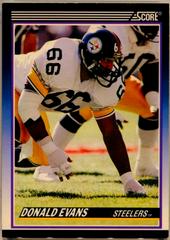 Donald Evans #5T Football Cards 1990 Panini Score Supplemental Prices