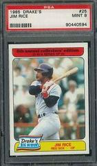 Jim Rice #25 Baseball Cards 1985 Drake's Prices