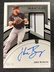 Jake Burger [Patch Autograph Black] Baseball Cards 2022 Panini Immaculate Prices
