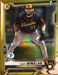 Alex Binelas [Yellow Foil] #BD-79 Baseball Cards 2021 Bowman Draft 1st Edition Prices